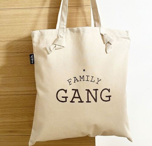 Tote Bag À Noeuds "Family Gang" Coloris Écru