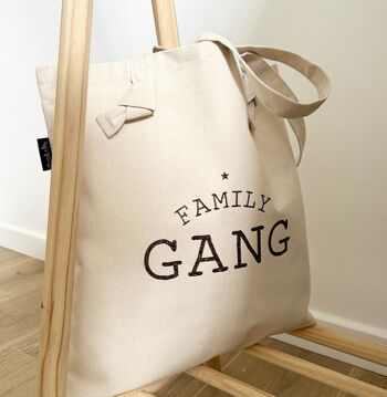 Tote Bag À Noeuds "Family Gang" Coloris Écru 2