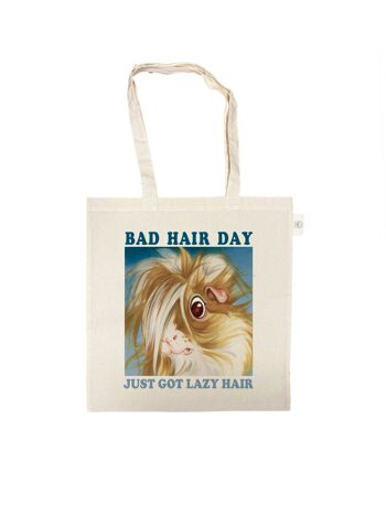Sac en coton - Bad Hair Day - Just got lazy Hair - par 3 pièces