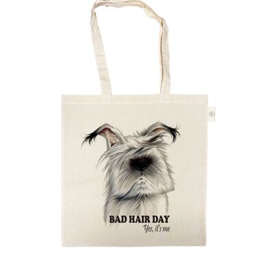 Katoenen tas - Bad Hair Day - Yes, it's me - per 3 stuks