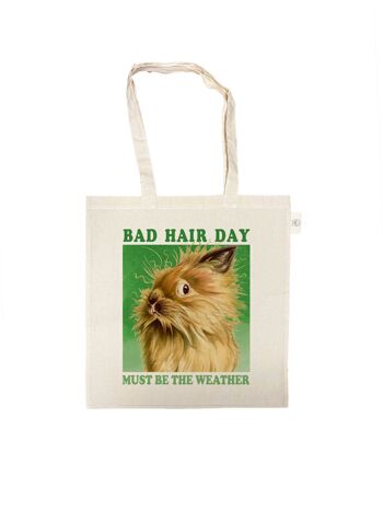Sac en coton - Bad Hair Day - Must be the Weather - par 3 pièces