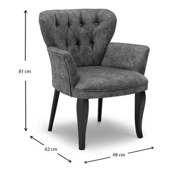 Fauteuil ELISABETH Gris 6