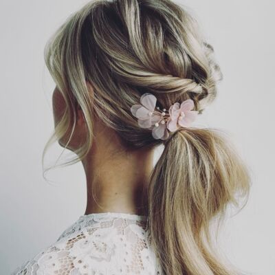 Rose Hairclips Silver