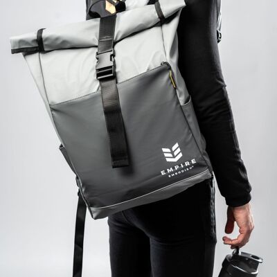 Empire Embodied Sportswear Mochila de compañía para atletas Mochila enrollable gris oscuro gris