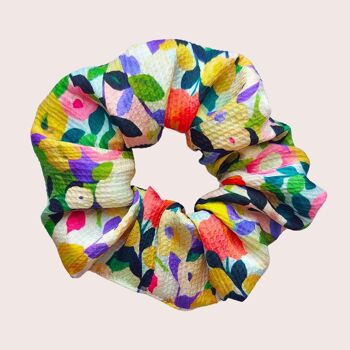 Chouchou THÉA / polyester à fleurs multicolores 3