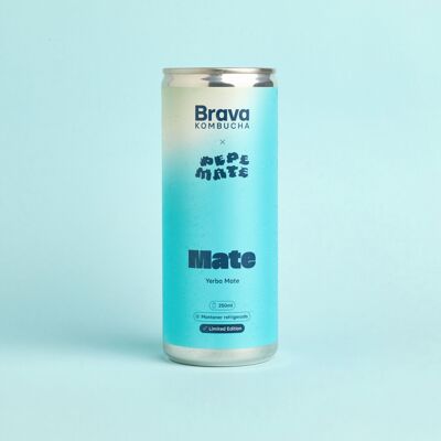 Pepe Mate x Brava Yerba Mate Kombucha