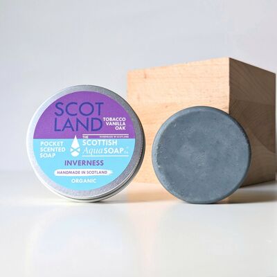 Jabón perfumado de bolsillo - Inverness (tabaco, vainilla y roble)