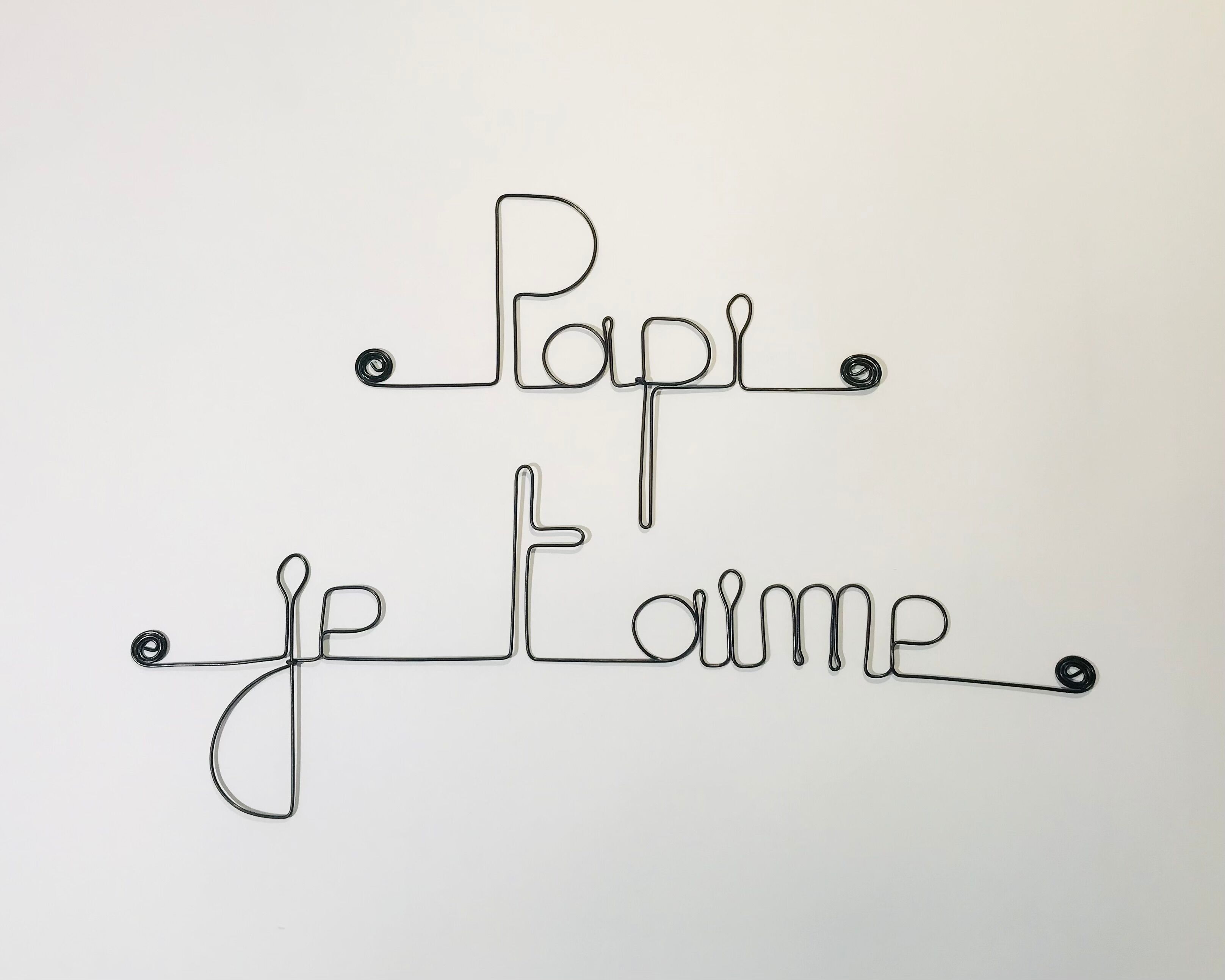 Regalo Día del Abuelo "Abuelo te amo" - Decoración de pared de alambre para fijar - Joyería de pared