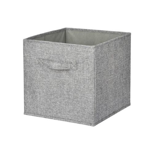 Cube de rangement intissé gris anthracite 28x28cm - Pliable