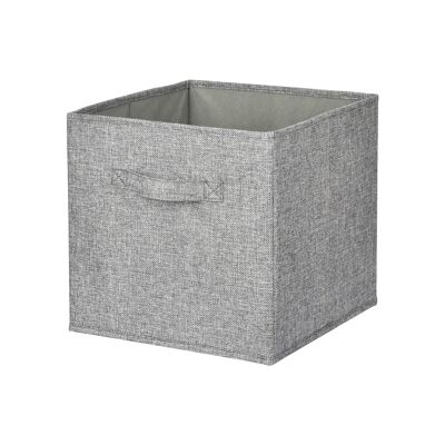 Cubo de almacenamiento de tejido no tejido gris antracita 28x28cm - Plegable