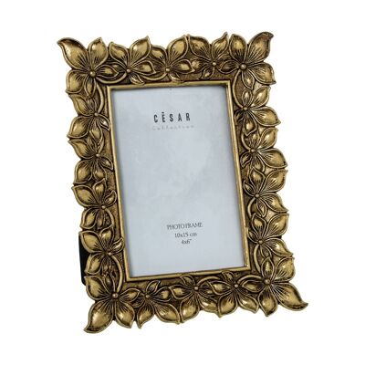 PORTA FOTO IN RESINA 10X15CM ORO EXT:17.8X2.3X21.8CM ST39145