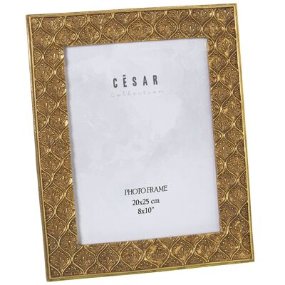 PORTAFOTO RESINA 20X25CM DORADO EXT:26X1,5X30,5CM ST39132