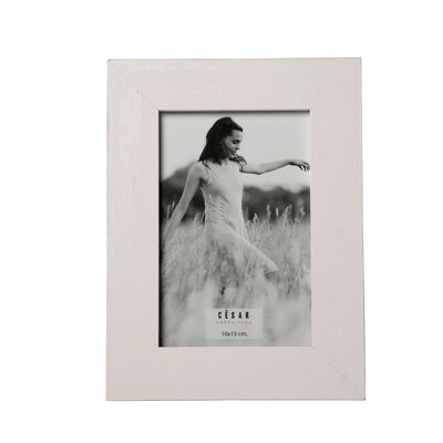 PHOTO HOLDER 10X15 WOOD/WHITE PAPER _EXT.15X20X1.2CM, WOOD:DM ST77947