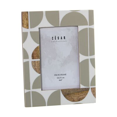 PORTA FOTO 10X15CM RESINA/LEGNO _EXT:16.2X21.2X1.7CM ST69855