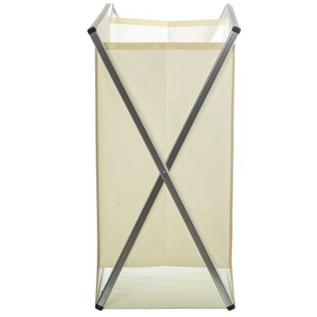 PORTE-VÊTEMENTS ALUMINIUM/POLYESTER BLANC/NOIR 45X32X71CM, ALUN.50%+POLI.50%ST87003 3