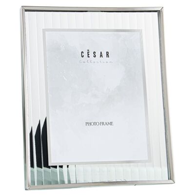 CADRE PHOTO 20X25CM VERRE BORD ARGENT EXT:27X32CM ST11734