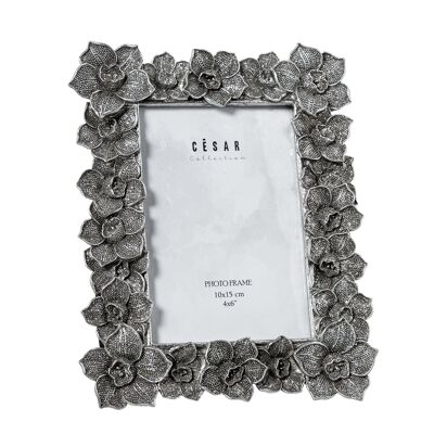 RESIN PHOTO HOLDER 10X15CM SILVER EXT:17X2X22CM ST39295