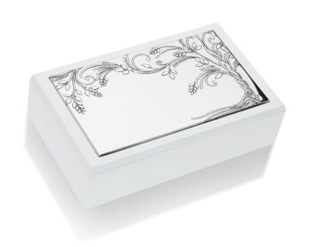 Boîte à bijoux 20x12x6 cm Argent Ligne "Arbre de Prospérité" 1