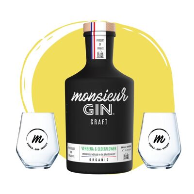 Coffret - Monsieur Gin + 2 verres