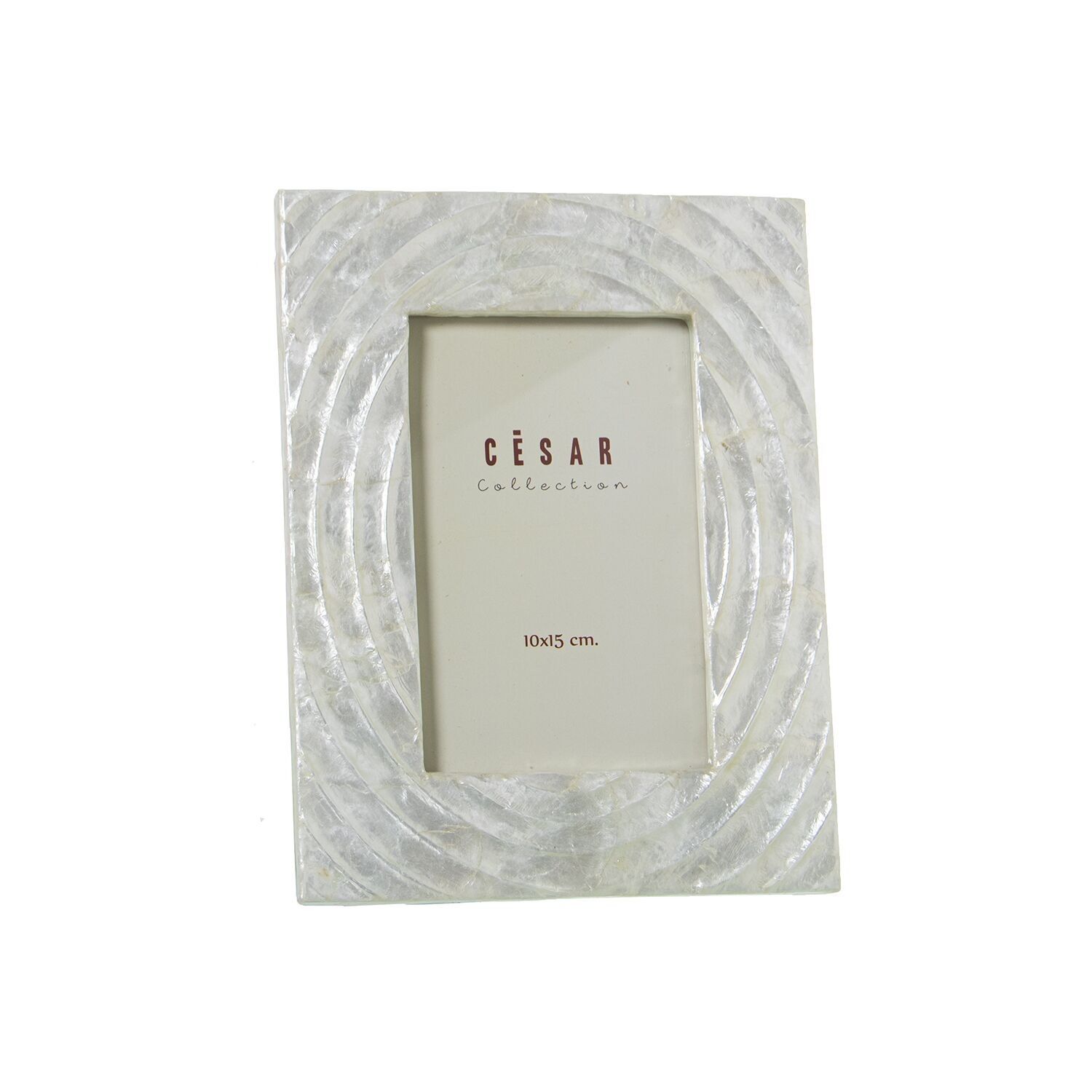 Perlen-Fotorahmen 10x15cm mit natürlichem Wellenrelief ST39006