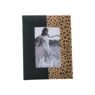 PORTA FOTO IN LEGNO 10X15CM CON VELLUTO 2 COLORI EXT:17.6X22.6X1.2CM,LEGNO:DM ST78667