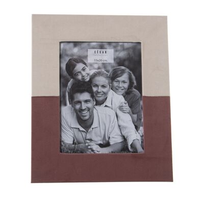 PORTA FOTO IN LEGNO 15X20CM CON VELLUTO 2 COLORI EST:24X29X1.2CM, LEGNO:DM ST78664