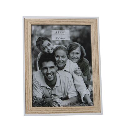 FOTOHALTER AUS HOLZ 15X20CM EXT:19X24X1,5CM, DM+PAPIER ST78627