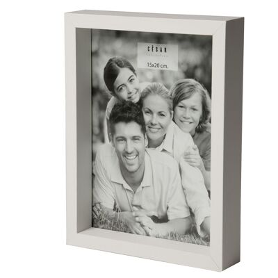PHOTO HOLDER 15X20CM WOOD/WHITE PAPER ENVELOPE.   AND HANG UP _EXT.16.5X21.5X3.2CM-WOOD:DM ST77928