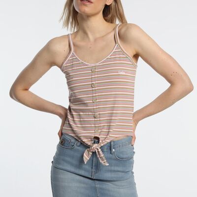 LOIS JEANS - Top con spalline annodate-Beck-Hole