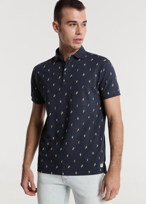 SIX VALVES - Polo short sleeve Pique Mini Print | Confort