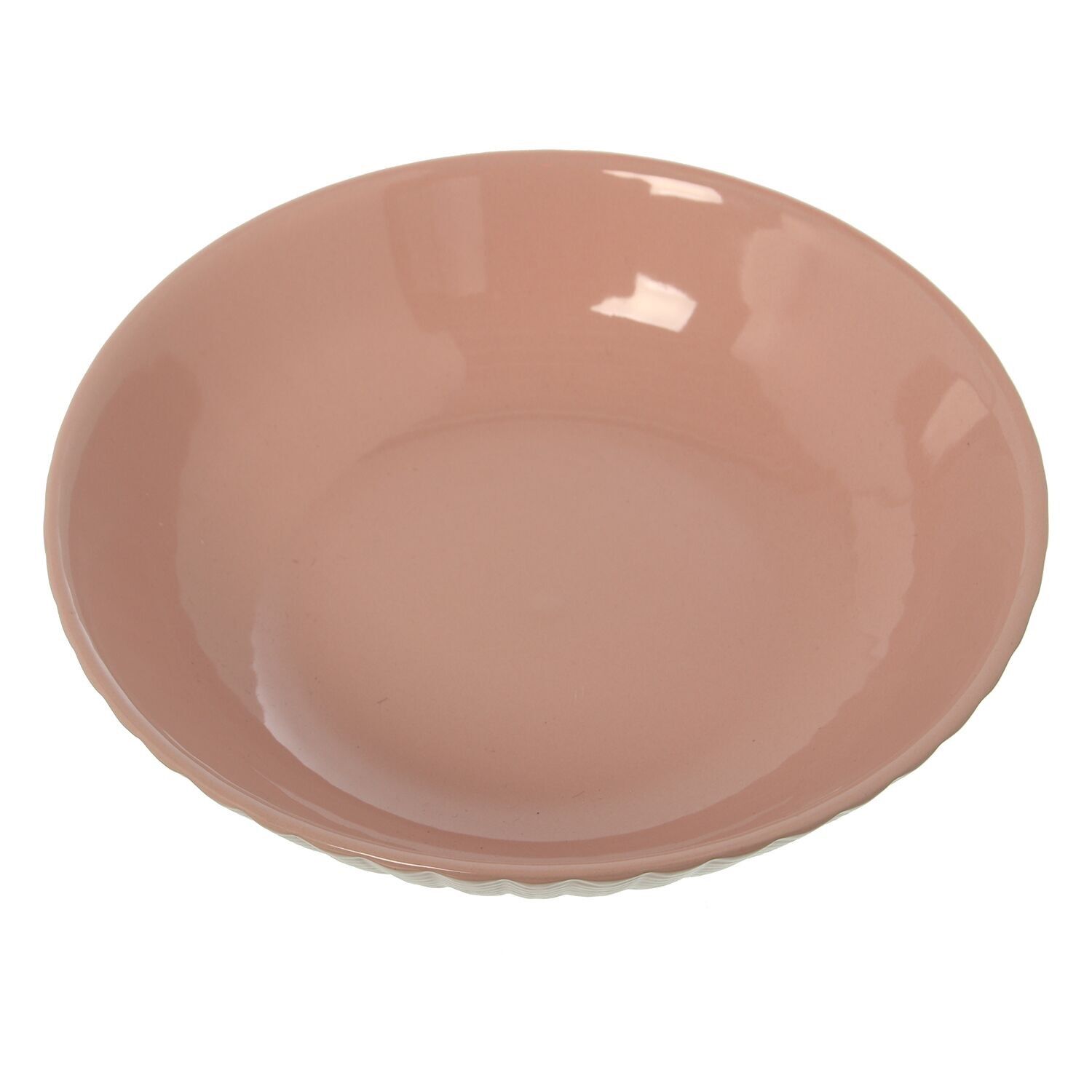 Plato hondo ceramica rosa 22,5x5cm st7323