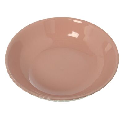 PINK CERAMIC DEEP PLATE _°22.5X5CM ST7323