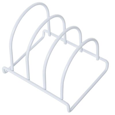 WHITE METAL TRAY HOLDER 3 DEPARTMENTS 14X12X13CM ST80018