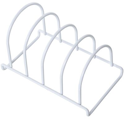 WHITE METAL TRAY HOLDER 4 DEPARTMENTS 20X12X13CM ST80022