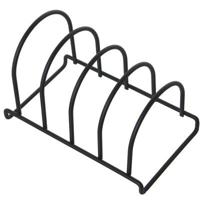 BLACK METAL TRAY HOLDER 4 DEPARTMENTS 20X12X13CM ST80023