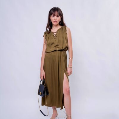 Olympe khaki dress