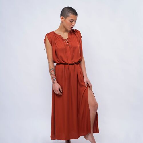 Robe Olympe terracotta