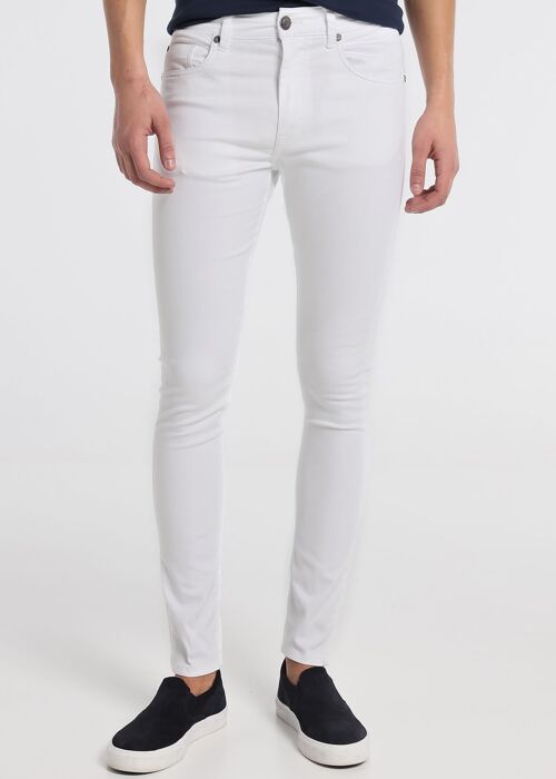 SIX VALVES - Trousers Denim White Skinny | Mid-Rise