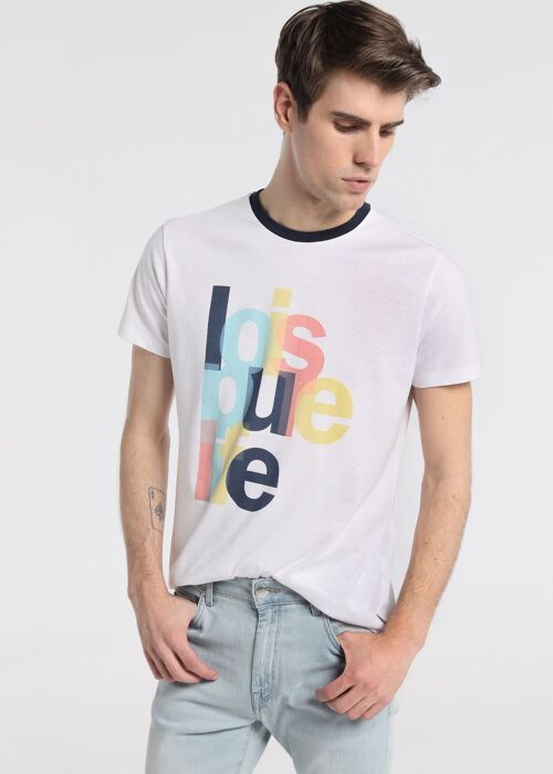 LOIS JEANS - Short Sleeve T-Shirt Contrast Neck Lois Pure Life|120943