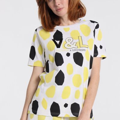 V&LUCCHINO - T-shirt Full Print Lemon Line | Confort