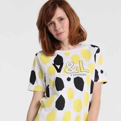 V&LUCCHINO - T-shirt Full Print Lemon Line | Comfort