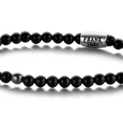 Naturstein-Perlen-Armband Schwarz