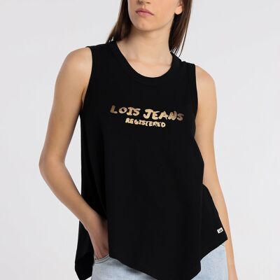 LOIS JEANS - Top Slub Asymmetric Foil | Comfort