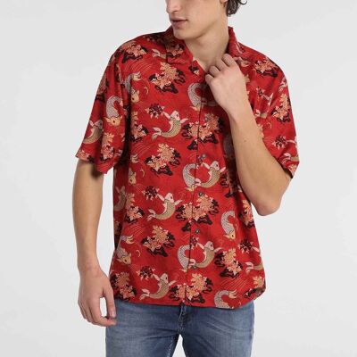 SIX VALVES - Shirt short sleeve 'Polo' Printed Geiko | Comfort