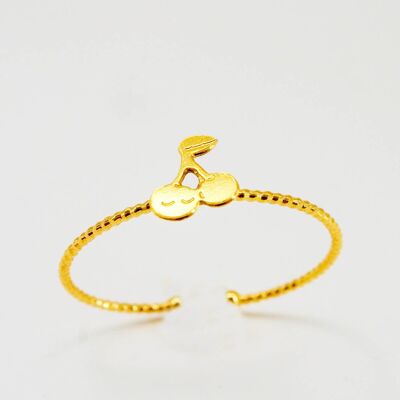Adjustable Cherry Children's Ring - Made in France