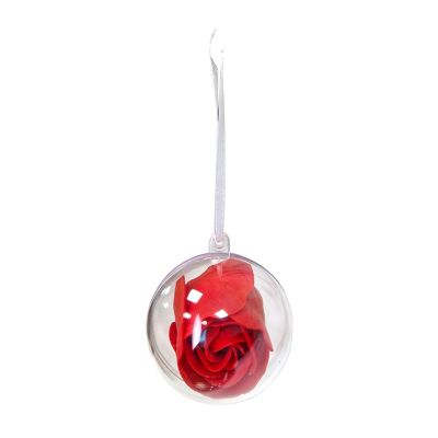 Bola que contiene una Rosa de Jabón Roja-315031