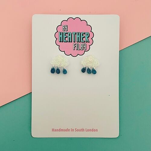 White Cloud Glitter Earrings