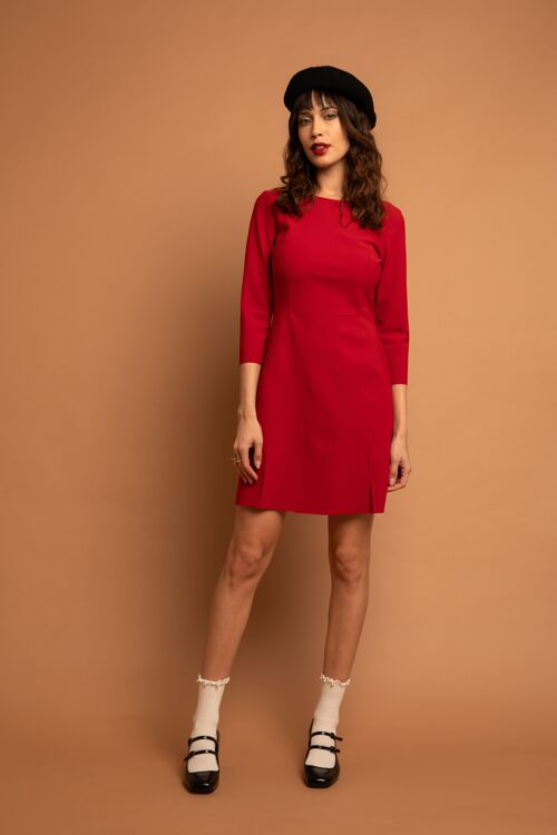 Mini abito rosso - Menton - Sculpted