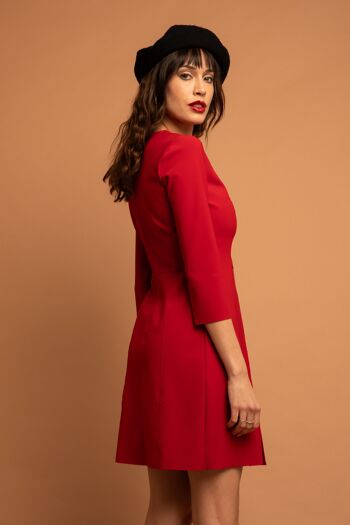 Mini robe rouge - Menton - Sculptée 2