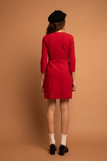 Mini robe rouge - Menton - Sculptée 3